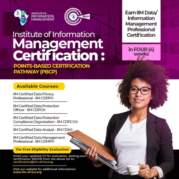 Iim Data Entry IIM Certified Data Protection Officer (IIMCDPO) Certification Exam - Beta